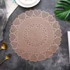 Alfombrilla Redonda Concentrica Especial para Comida Occidental para el Día de San Valentín, Posavasos Aislante Hueco, Mantel Decorativo para el Hogar, Etiquetado y Entrega Transfronteriza