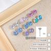 Piercing de Orelha Shijia Huazi 8mm Cristal Lapidação Rosa Brilhante Stud Irregular Osso da Orelha Stud da Concha Produto Acabado