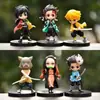 Caja Ciega Demon Slayer Juguetes Lindos al por Mayor Figura de Kamado Tanjirou Nezuko Figura de Zenitsu con Soporte Muñeco