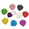 Etiqueta con Forma de Corazón de Aluminio Esmerilado de Colores Llavero Accesorio Pieza Metálica Logo Personalizado Láser UV Impresión a Color