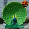 Spot Fiberglass Peacock Sculpture Animal Resina Pintada Pavão Escultura Jardim Paisagem Decoração
