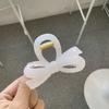 Nuevo Pasador Redondo para el Cabello Engrosado Hebilla de Mariposa Irregular Alto Sentido Parte Trasera de la Cabeza Redondo Lazo Clip de Agarre Combina con Todo Elegante Tiburón