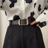 Cinturón decorativo simple para pantalones de mujer sin agujeros para combinar casualmente con jeans para hombre