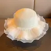 Sombrero de sol de estilo pastoral para niñas, sombrero de paja con temática de bosque para niños, sombrero de sol para protección solar en la playa para niñas, sombrero de sol con protección UV