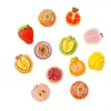 Miniaturas de frutas e alimentos de brinquedo, artesanato DIY criativo, presilhas de cabelo caseiras, acessórios de cola de creme, pequenas peças de resina, atacado
