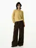 Suéter de Tricô Versátil Outono Feminino Listrado Color Block Estilo Coreano Gola Henley Solto Macio Listrado Novo Top