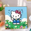 Pintura de Diamantes para Niños Kuromi Hecho a Mano DIY Pintura de Pegatinas de Diamantes Sanrio Pintura de Diamantes con Diamantes Completos 5D Tamaño Pequeño