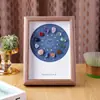 Adornos Personalizados de Marco de Fotos con Piedras de Cristal Naturales Grava de Amatista Ágata Doce Constelaciones Marco de Fotos Manualidades de Cristal