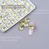 K9 nuevo super flash punta afilada imitación circonio tallado 8mm cuadrado grueso broca para uñas colorida forma de cuadrado para pileta de uñas joyería de uñas 26