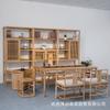 Nuevo Juego de Mesa de Té y Sillas de Madera Maciza Estilo Chino Zen Estilo Ming Olmo Viejo del Norte Mesa de Té para Oficina Muebles para Sala de Té