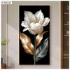 Pintura Decorativa de Porta de Entrada Floral de Alto Padrão, Pintura para Pendurar no Final de Corredor/Corredor Estilo Moderno Simples, Mural de Alto Padrão