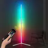 Lámpara de pie de fábrica directa de Shenzhen 2.4G Bluetooth luz ambiental de suelo enchufe de 3 secciones 5V luz ambiental de esquina que cambia de color