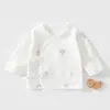 Roupas para recém-nascidos estilo primavera e outono top de meio wrap sem costura para recém-nascidos top de algodão grau A outono algodão puro confortável estilo novo