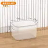 Caja de almacenamiento transparente caja de almacenamiento para juguetes y refrigerios para el hogar caja organizadora de ropa cesta de almacenamiento rectangular con tapa caja de almacenamiento
