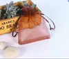 Bolsa de organza com cordão multicolorida, bolsa de malha transparente com cordão, para joias, doces de casamento, embalagem de presente, bolsa de armazenamento para sachês