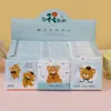 Paquete de 40 pañuelos pequeños infantiles con diseño de dibujos animados, portátiles, impresos, hechos de pulpa de madera virgen, adecuados para uso tanto seco como húmedo