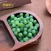 Talla de Jade Hetian Natural con Patrón de Loto Perforado, Joyería de Jade Verde, Cuentas Espaciadoras de Calabaza, Venta al por Mayor de Cuentas Sueltas