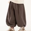 Calças Casuais de Verão para Meninos e Meninas, Calças Lanternas Retro Coreanas da Moda, Calças Harem Estilo Floresta, Versão Fina de Verão