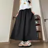 Calças culotte de cintura alta e perna larga estilo preguiçoso para mulheres, verão soltas casuais de corte A com caimento para caminhar, calças retas suaves