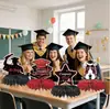 Nuevo producto de Amazon Decoración de mesa para ceremonia de festival escolar de graduación adornos de panal con temática roja temporada de graduación