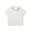 Camiseta Rumei Estilo Americano Estampado de Letras Cuello Redondo Manga Corta Holgada Moderna Marca Unisex Verano Nueva Camiseta de Manga Corta Tee