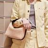 Estilo Novo de Verão Transfronteiriço Fibra de Folha de Coco Moda Versátil Artesanal Tecido à Mão Bolsa de Mão Pulso Tecido Bolsa para Lancheira