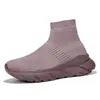 Zapatos de pareja transfronterizos 2024 nuevo modelo zapatos calcetín de punto volador transpirables ligeros sin cordones zapatos de malla zapatos deportivos casuales