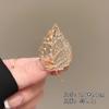 Broche de Mariposa de Moda de Alta Gama Lujo Ligero Perla a Prueba de Luz Pin Hoja de Ginkgo de Alta Gama Nicho Nuevo Corsage