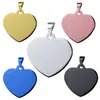 Aço Inoxidável Novo Estilo Chengxiang Titânio Aço Placa de Identificação Cachorro Coração Pingente de Metal em Branco Etiqueta para Animal de Estimação Pingente Anti-perda