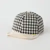 Gorra de Béisbol Retro a Cuadros Japonesa y Coreana Suave para Bebé, Nuevo Estilo Primavera y Verano para Bebés y Niños Pequeños, Sombrero de Sol Casual Versátil