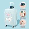 Mala Multifuncional, Mala Trolley Popular Cinnamoroll para Mulheres, Mala de Viagem Leve com Rodas Universais e Fechadura de Combinação, Colaboração Anime