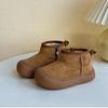 Botas de Neve Infantis 2025 Novo Estilo de Inverno Botas de Algodão Masculinas e Femininas para Bebê Botas Quentes com Forro de Lã Sapatos de Algodão Grandes Botas Curtas Engrossadas para Crianças