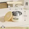 Caja de Almuerzo para Frutas de Acero Inoxidable 304 de Grado Alimenticio, Recipiente para Conservar Fresco en Refrigerador, Tazón para Sopa Instantánea de Fideos, Tazón para Arroz, Caja de Almuerzo Sellada con Tapa