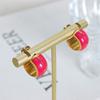 Pendientes largos de estilo Chanel de lujo ligero europeo y americano, de colores variados, con poste de titanio, estilo barroco multicolor opcional, pendientes dulces para mujer