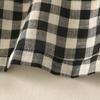 Foto Real de Chaleco Coreano Sin Mangas Cuadros Babydoll Top Nuevo para Mujer Holgado con Borde de Oreja Cuello Redondo Camisa Verano
