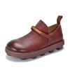 [Precio de Evento 118] Zapatos de Cuero Genuino Vintage con Diseño de Nicho para Mujer - Zapatos de Piel de Vaca Estilo Artístico Puntera Redonda