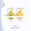 Tienda de oro con accesorios de bricolaje de oro de Vietnam solo este verde miles de millas Jiangshan pequeño collar colgante redondo cuadrado marca mujeres