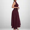 Estación Independiente 2025 Primavera Nuevo Transfronterizo Elegante y de Moda Elegante Cuello Asimétrico Delgado Delgado Vestido Largo
