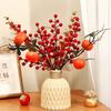 Casa Nova Festa de Inauguração Decoração de Ano Novo Sala de Estar Vaso Enfeites Frutas da Fortuna Flor de Ano Novo Flor Vermelha Festiva