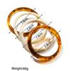 Popular Transfronterizo Europeo y Americano Nicho de Gama Alta Lujo Ligero Retro Irregular Mármol Resina Conjunto de Pulseras Múltiples para Mujer