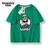 Nueva Camiseta de Manga Corta Periférica de Super Mary Mario Louis Brothers para Hombre y Mujer, Ropa Infantil para Estudiantes de Media Manga