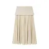 Traje Corto Casual de Chaleco + Falda de Estilo Europeo y Americano Nuevo de Primavera, Puro Deseo, Sexy, Cintura Fruncida, Aspecto Adelgazante