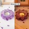 Pedra original de cristal natural transfronteiriça Pedra de aromaterapia Pedra de aromaterapia Castiçal artesanal Decoração de Natal Enfeites de pedra de cristal