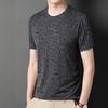 Camiseta de Seda de Hielo de Manga Corta de Verano 2025 Tendencia Seda de Hielo Manga Media Fabricante Directo Nueva Marca de Tendencia para Hombre Ropa Delgada para Hombre