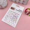 Parche de maquillaje de ojos, parche de diamante para ojos, decoración facial, accesorios de maquillaje de perlas, parche de diamantes de imitación para escenario infantil, en stock, cuenta de mano al por mayor
