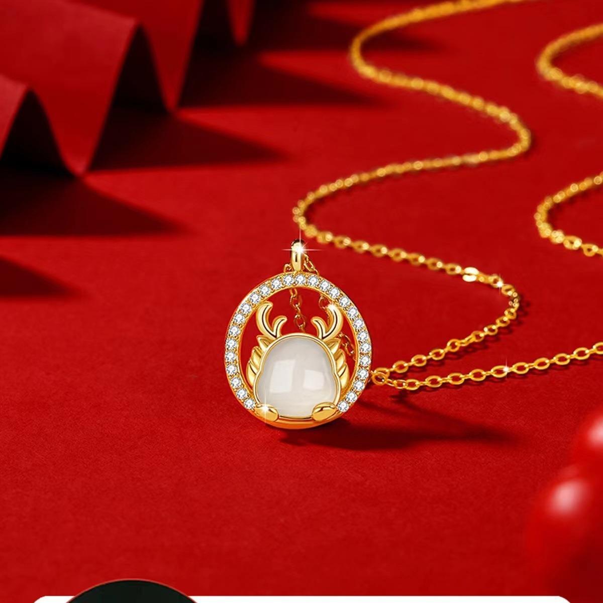 新款萌趣金龙生肖龙项详情图03