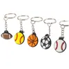 Llavero Creativo de PVC Colgante de Fútbol Baloncesto Accesorios de Pelota Colgante para Mochila Escolar Plástico Blando Pequeños Regalos Venta al por Mayor en Stock