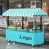 Arte em Ferro Barraca Externa Carrinho Pequeno Barraca de Rua de Mercado Noturno Carrinho de Comida Móvel Expositores de Mesa de Mercado Móvel Atacado Carrinho de Barraca