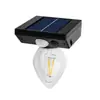 Luces solares de exterior para decoración de jardines de villas, luces de pared controladas por sensor y por luz, farolas solares de tungsteno para patios