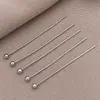 Alfinetes em formato de T, alfinetes em formato de 9, alfinetes com cabeça redonda, banhados a ouro 18K em cobre, materiais para atacado para acessórios de joias artesanais DIY com contas
